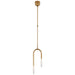 Visual Comfort Signature - KW 5590AB-SG - LED Pendant - Rousseau - Antique-Burnished Brass