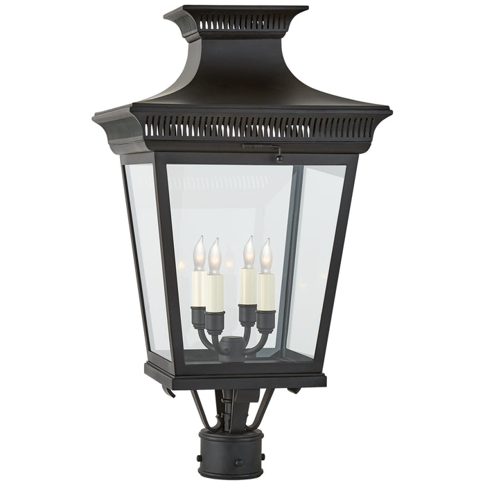 Visual Comfort Signature - CHO 7055BLK-CG - Four Light Post Lantern - Elsinore - Black