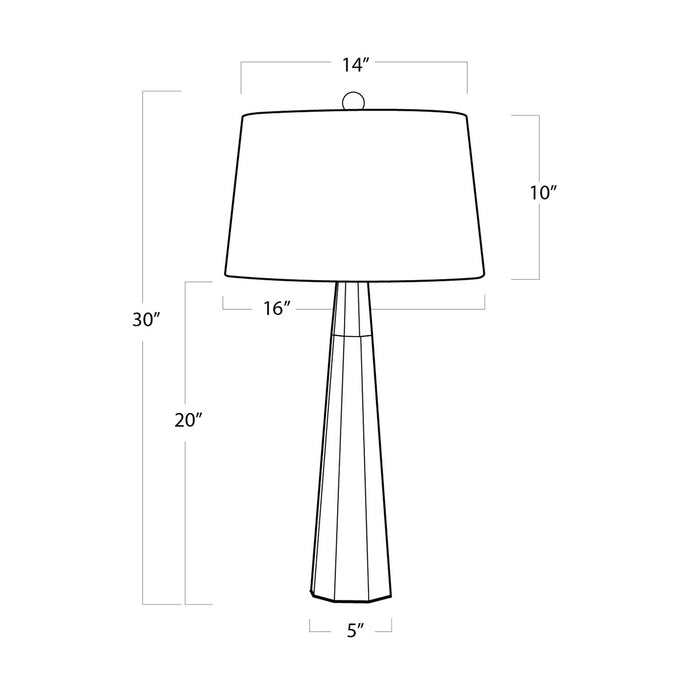 Regina Andrew - 13-1324 - One Light Table Lamp - Carli - Clear