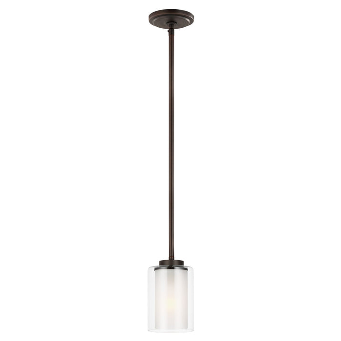 Generation Lighting. - 6137301EN3-710 - One Light Mini-Pendant - Elmwood Park - Bronze