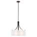 Generation Lighting. - 6537303-710 - Three Light Pendant - Elmwood Park - Bronze