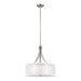 Generation Lighting. - 6537303-962 - Three Light Pendant - Elmwood Park - Brushed Nickel