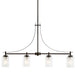 Generation Lighting. - 6637304-710 - Four Light Island Pendant - Elmwood Park - Bronze