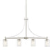 Generation Lighting. - 6637304-962 - Four Light Island Pendant - Elmwood Park - Brushed Nickel