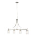 Generation Lighting. - 6637304-962 - Four Light Island Pendant - Elmwood Park - Brushed Nickel