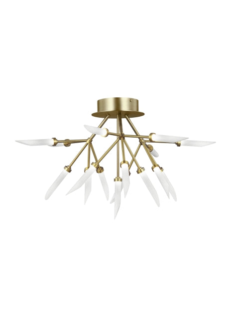 Visual Comfort Modern - 700FMSPRR-LED927 - LED Flush Mount - Spur - Aged Brass