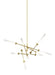 Visual Comfort Modern - 700LNG12ANB-LED930 - LED Chandelier - Linger - Natural Brass