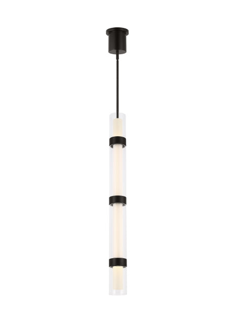 Visual Comfort Modern - 700TDWIT4B-LED930 - LED Pendant - Wit - Black