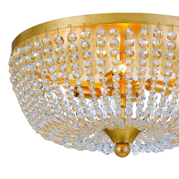 Crystorama - 605-GA - Four Light Flush Mount - Rylee - Antique Gold