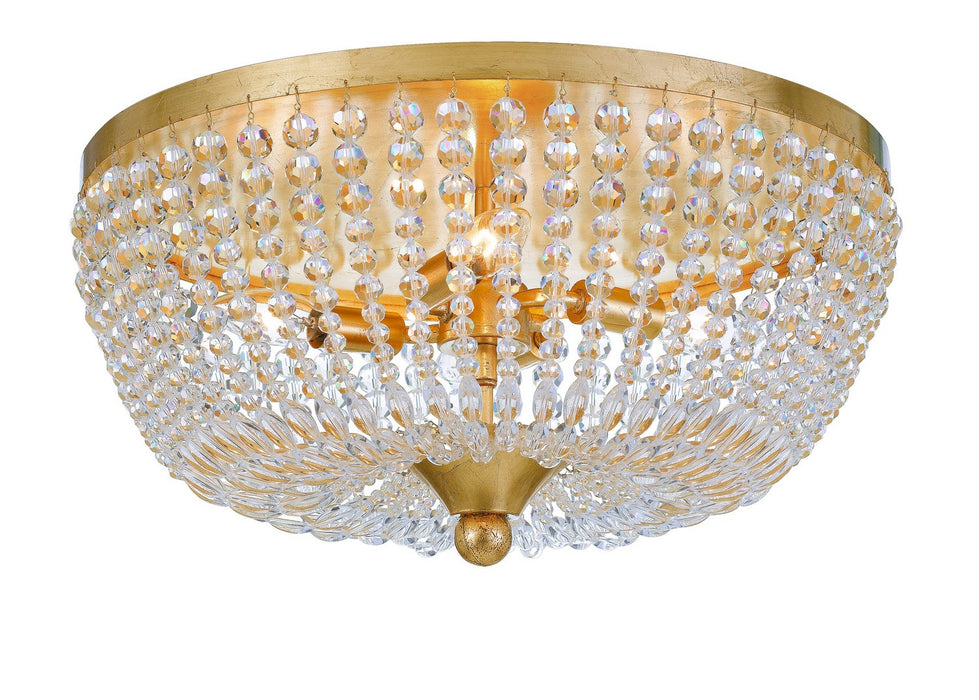 Crystorama - 605-GA - Four Light Flush Mount - Rylee - Antique Gold