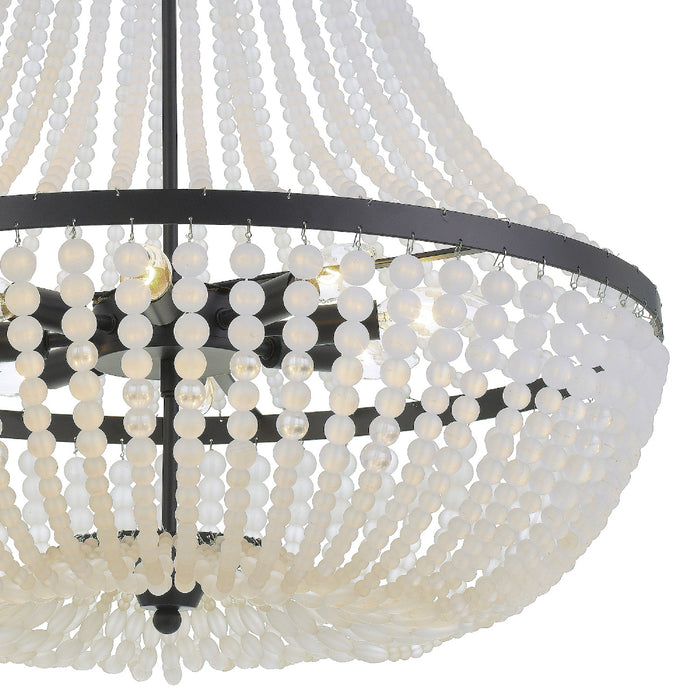 Crystorama - 609-MK - Eight Light Chandelier - Rylee - Matte Black