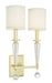 Crystorama - 8102-AG - Two Light Wall Sconce - Paxton - Aged Brass