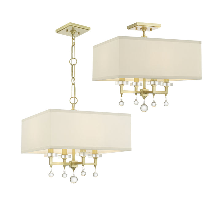 Crystorama - 8105-AG - Four Light Chandelier - Paxton - Aged Brass