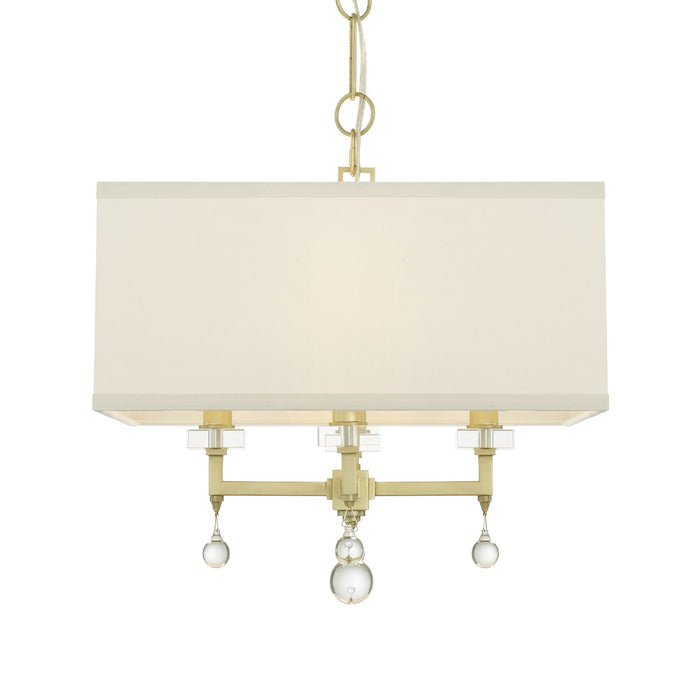 Crystorama - 8105-AG - Four Light Chandelier - Paxton - Aged Brass