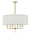 Crystorama - 8116-AG - Six Light Chandelier - Paxton - Aged Brass