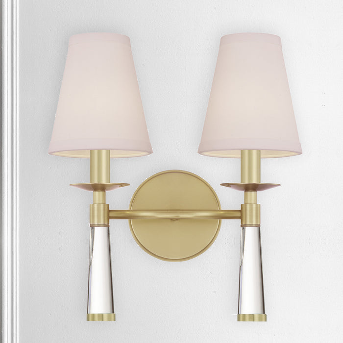 Crystorama - 8862-AG - Two Light Wall Sconce - Baxter - Aged Brass