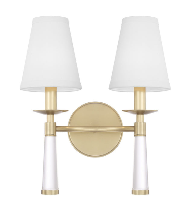 Crystorama - 8862-AG - Two Light Wall Sconce - Baxter - Aged Brass