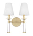 Crystorama - 8862-AG - Two Light Wall Sconce - Baxter - Aged Brass