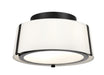 Crystorama - FUL-903-BK - Two Light Semi Flush Mount - Fulton - Black