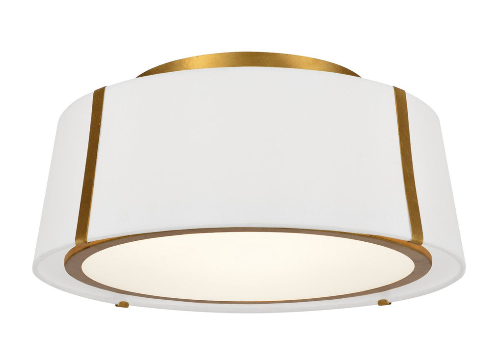 Crystorama - FUL-905-GA - Three Light Semi Flush Mount - Fulton - Antique Gold