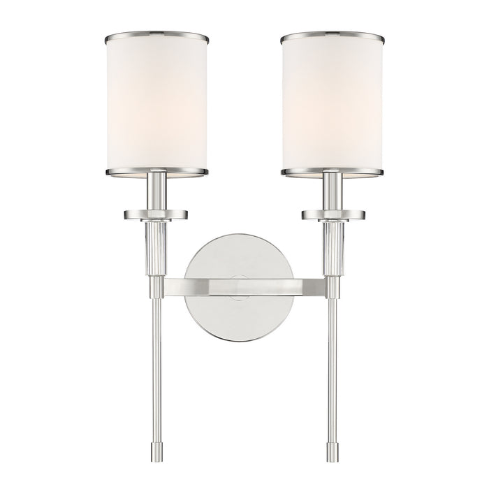 Crystorama - HAT-472-PN - Two Light Wall Sconce - Hatfield - Polished Nickel