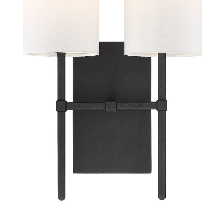 Crystorama - VER-242-BF - Two Light Wall Sconce - Veronica - Black Forged