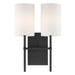 Crystorama - VER-242-BF - Two Light Wall Sconce - Veronica - Black Forged