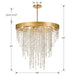 Crystorama - WIN-616-GA-CL-MWP - Six Light Chandelier - Winham - Antique Gold