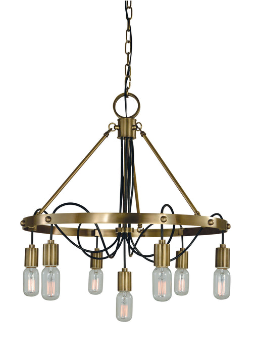 Framburg - 5380 AB - Seven Light Chandelier - Felix - Antique Brass