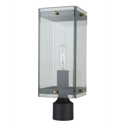 Artcraft - AC8133BK - One Light Outdoor Post Mount - Bradgate - Matte Black & Harvest Brass