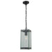 Artcraft - AC8135BK - One Light Outdoor Pendant - Bradgate - Matte Black & Harvest Brass