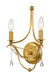 Crystorama - 422-GA - Two Light Wall Sconce - Metro - Antique Gold