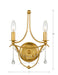 Crystorama - 422-GA - Two Light Wall Sconce - Metro - Antique Gold