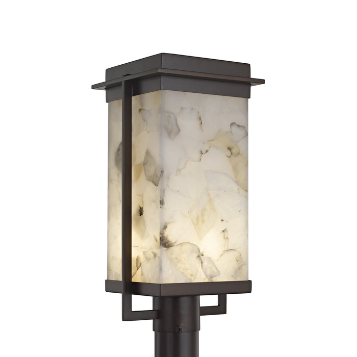 Justice Designs - ALR-7543W-DBRZ - LED Post Mount - Alabaster Rocks - Dark Bronze