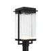 Justice Designs - FSN-7543W-RAIN-MBLK - LED Post Mount - Fusion - Matte Black