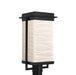 Justice Designs - PNA-7543W-WAVE-MBLK - LED Post Mount - Porcelina - Matte Black