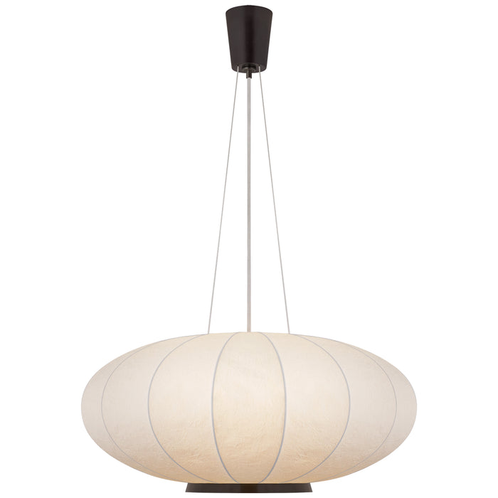 Visual Comfort Signature - BBL 5123BZ-RP - One Light Pendant - Paper Moon - Bronze