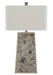 Currey and Company - 6000-0429 - One Light Table Lamp - Calloway - Light Mica/Silver Leaf