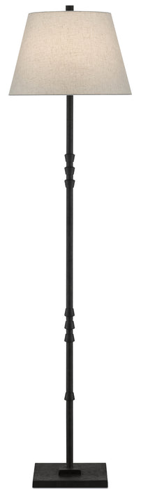 Currey and Company - 8000-0049 - One Light Floor Lamp - Lohn - Molé Black