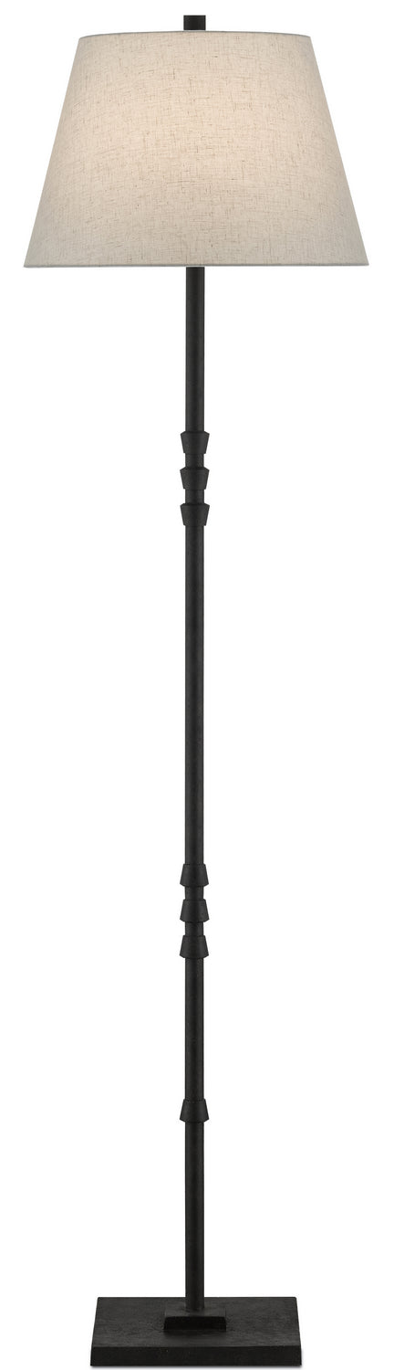 Currey and Company - 8000-0049 - One Light Floor Lamp - Lohn - Molé Black