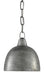 Currey and Company - 9000-0426 - One Light Pendant - Earthshine - Blackened Steel