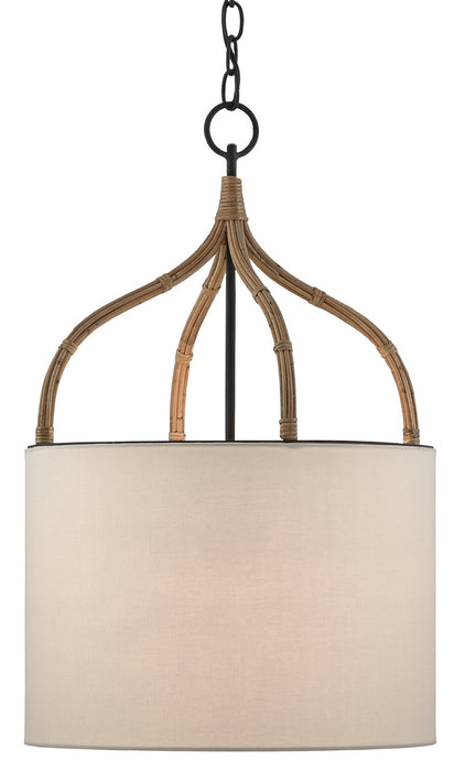 Currey and Company - 9000-0445 - One Light Pendant - Dunning - Blacksmith/Natural