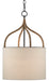 Currey and Company - 9000-0445 - One Light Pendant - Dunning - Blacksmith/Natural