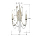 Crystorama - ARC-1902-SA-CL-MWP - Two Light Wall Sconce - Arcadia - Antique Silver