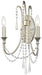 Crystorama - ARC-1902-SA-CL-MWP - Two Light Wall Sconce - Arcadia - Antique Silver