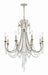 Crystorama - ARC-1908-SA-CL-MWP - Eight Light Chandelier - Arcadia - Antique Silver