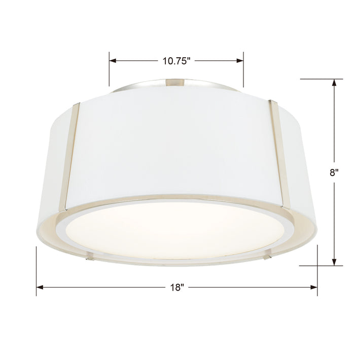 Crystorama - FUL-905-PN - Three Light Semi Flush Mount - Fulton - Polished Nickel