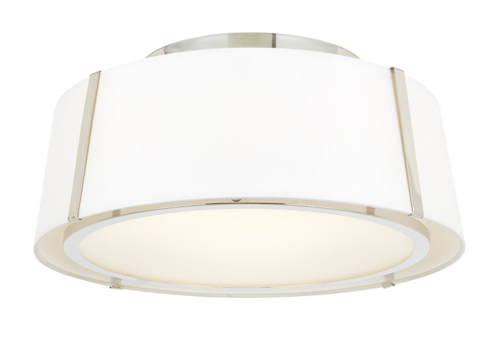 Crystorama - FUL-905-PN - Three Light Semi Flush Mount - Fulton - Polished Nickel