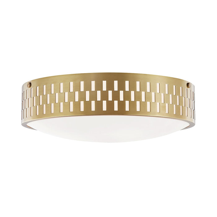 Mitzi - H329503L-AGB - Three Light Flush Mount - Phoebe - Aged Brass