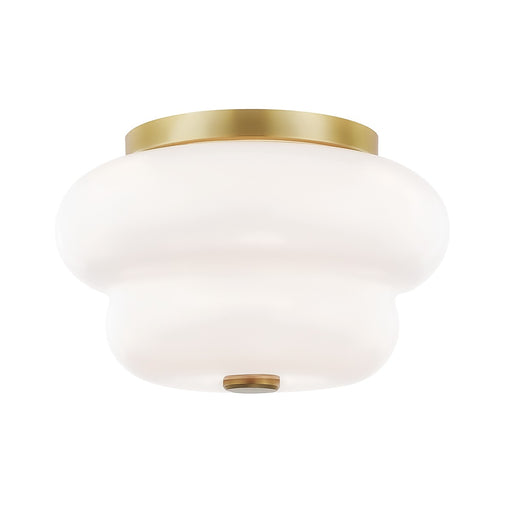 Mitzi - H350502-AGB - Two Light Flush Mount - Hazel - Aged Brass